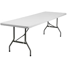 Flash Furniture Elon Folding Table, 96 x 30, Granite White (DADYCZ244GW)