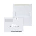 Custom 4-3/8 x 5-5/8 Barcode Greeting Card Envelopes, 24# White Stock, 1 Standard Ink, 250 / Pack