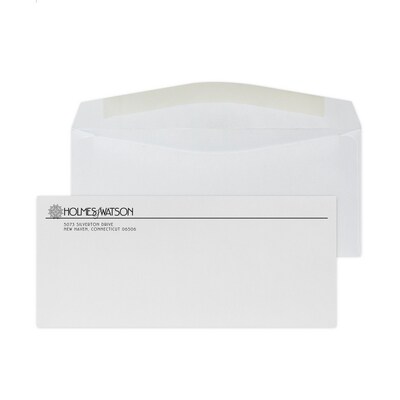 Custom #9 Standard Envelopes, 3 7/8 x 8 7/8, 24# White Wove, 1 Standard Ink, 250 / Pack