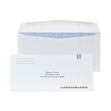 Custom #9 Barcode Standard Envelopes with Security Tint, 3 7/8 x 8 7/8, 24# White Wove, 1 Standard