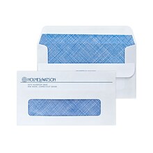Custom #6-3/4 Self Seal Window Envelopes with Security Tint, 3 5/8 x 6 1/2, 24# White Wove, 1 Cust