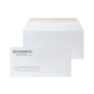 Custom 4-1/8 x 8-7/8 ADA Dental Claim Left Window Envelopes, 24# White Wove, 1 Standard Ink, 250 /