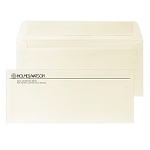 Custom #10 Peel and Seal Envelopes, 4 1/4 x 9 1/2, 24# CLASSIC® LAID Baronial Ivory, 1 Standard In