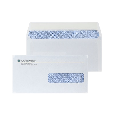 Custom Full Color 4-1/2 x 9 Insurance Claim Peel and Seal Right Window Envelopes with Security Tin