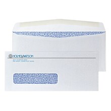 Custom #10 Window Envelopes with Security Tint, 4 1/4 x 9 1/2, 24# White Wove, 2 Standard Inks, 25