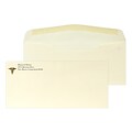 Custom #10 Stationery Envelopes with Embossed Gold Foil Logo 202, 4 1/4x9 1/2, 24# Ivory Laid, 1 S