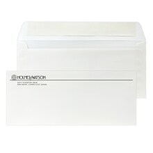 Custom #10 Peel and Seal Envelopes, 4 1/4 x 9 1/2, 24# CLASSIC® LAID Solar White, 1 Standard Ink,