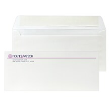 Custom #10 Peel and Seal Envelopes, 4 1/4 x 9 1/2, 24# CLASSIC® LAID Solar White, 2 Custom Inks, 2
