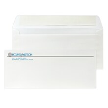 Custom #10 Peel and Seal Envelopes, 4 1/4 x 9 1/2, 24# CLASSIC® LAID Solar White, 2 Standard Inks,
