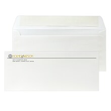 Custom #10 Peel and Seal Envelopes, 4 1/4 x 9 1/2, 24# CLASSIC® LAID Solar White, 1 Standard and 1