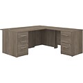 Bush Business Furniture Office 500 72W L Shaped Executive Desk with Drawers, Modern Hickory (OF5004