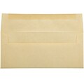JAM Paper Open End #10 Business Envelope, 4 1/8 x 9 1/2, Gold Yellow, 50/Pack (900906635I)