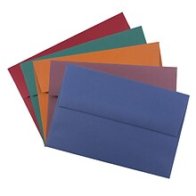 JAM Paper® A8 Invitation Envelopes, 5.5 x 8.125, Assorted Colors, 125/Pack (639A8BORTB)