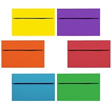 JAM Paper® A10 Colored Invitation Envelopes, 6 x 9.5, Assorted Colors, 150/Pack (956A10brogvy)