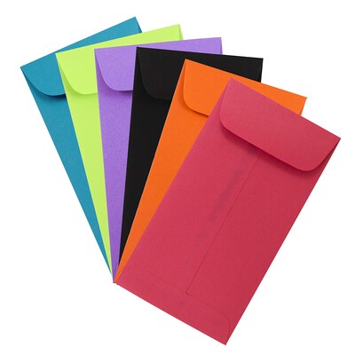 JAM Paper® #7 Business Colored Envelopes, 3.5 x 6.5, Assorted Colors, 150/Pack (1526727)