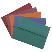 JAM Paper 4Bar A1 Invitation Envelopes, 3.625 x 5.125, Assorted Colors, 125/Pack (4BARDASSRT)