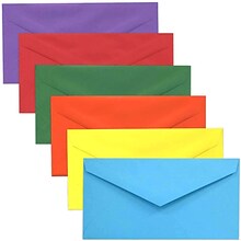 JAM Paper Monarch Invitation Envelope, 3 7/8 x 7 1/2, Brite Hue Assorted, 150/Pack (3409BRORGPY)