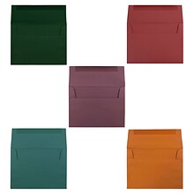 JAM Paper® A6 Invitation Envelopes, 4.75 x 6.5, Assorted Colors, 125/Pack (157A6DTGORBR)