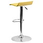 Flash Furniture Contemporary Vinyl Adjustable Height Barstool with Back, Yellow (DS801CONTYEL)