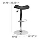 Flash Furniture Contemporary Vinyl Barstool without Back, Adjustable Height, Black (CHTC31002BK)