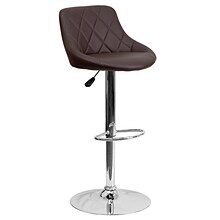 Flash Furniture Contemporary Vinyl Barstool, Adjustable Height, Brown (CH82028ABRN)