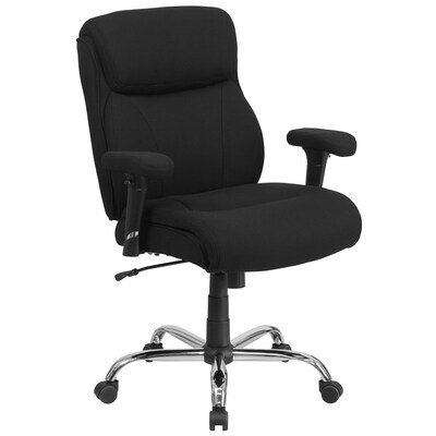 Flash Furniture HERCULES Series Ergonomic Fabric Swivel Big & Tall Task Office Chair, Black (GO2031F