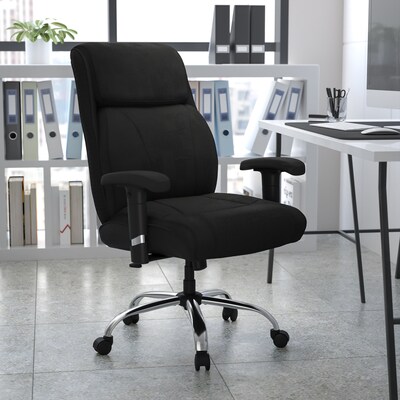 Flash Furniture HERCULES Series Ergonomic Fabric Swivel Big & Tall Task Office Chair, Black (GO2031F