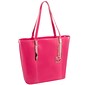 McKlein CRISTINA Fuchsia Genuine Leather Tote with Tablet Pocket, Large (97543)