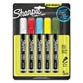 Sharpie Chalk Wet Erase Marker, Medium Tip, Assorted, 5/Pack (2103011)