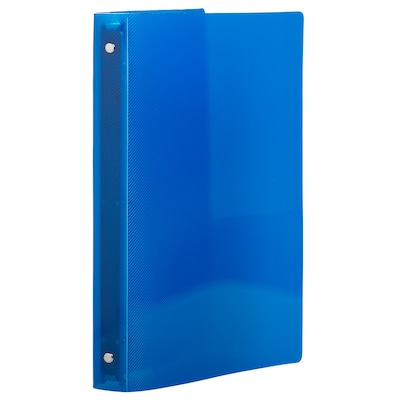 JAM Paper Designders 1" 3-Ring Flexible Poly Binders, Blue (750T1BU)