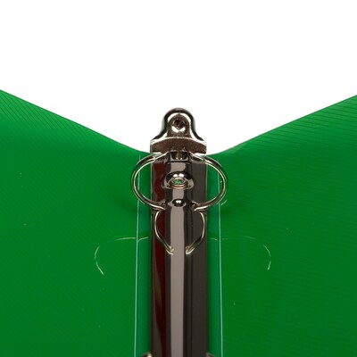JAM Paper Designders 1" 3-Ring Flexible Poly Binders, Green (750T1GR)