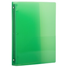 JAM Paper Designders 1 3-Ring Flexible Poly Binders, Green (750T1GR)