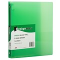 JAM Paper 3/4 3-Ring Flexible Poly Binders, Green (53016GR)