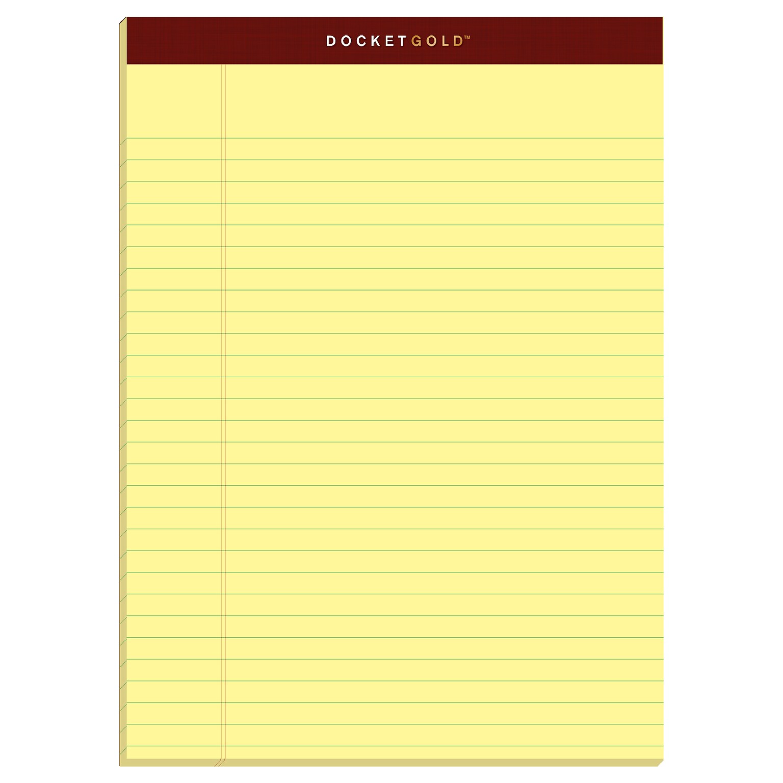 Tops Docket Gold Notepads, 8.5 x 11.75, Canary, 50 Sheets/Pad, 12 Pads/Pack (63950)