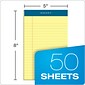 TOPS Docket Notepads, 5" x 8", Narrow Ruled, Canary, 50 Sheets/Pad, 12 Pads/Pack (TOP 63350)