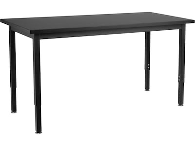National Public Seating Steel Science Table, Chemical Resistant Series, 30 x 60, Height Adjustable