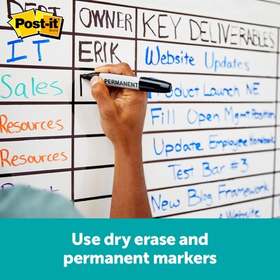 Post-it® Flex Write Surface, The Permanent Marker Whiteboard Surface, 3 x 2 (FWS3X2)