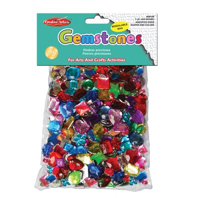 CLI Creative Arts Acrylic Gemstones, Assorted Styles and Colors, 350+ Gems (CHL59100)
