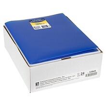 C-Line 3-Pocket Portfolio Folder, Blue, Box of 24 (CLI33945)
