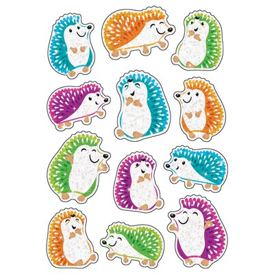 TREND Enterprises Colorful Hedgehogs Sparkle Stickers, 24/Pack, 6 Packs/Bundle (T-63365-6)