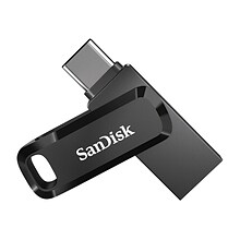 SanDisk Ultra Dual Go 64GB USB 3.1 Gen 1 / USB-C Flash Drive, Black (SDDDC3-064G-A46)