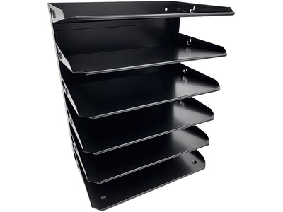 Huron 6-Compartment Steel File Organizer, Black (HASZ0157)