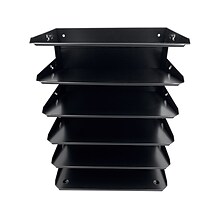 Huron 6-Compartment Steel File Organizer, Black (HASZ0157)