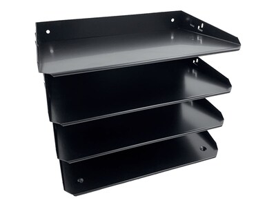 Huron 4-Compartment Steel File Organizer, Black (HASZ0152)