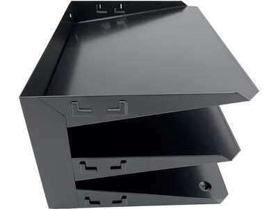 Huron 3-Compartment Steel File Organizer, Black (HASZ0159)