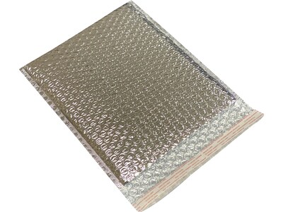6 x 11 Cool Foil Insulated Self-Sealing Bubble Mailer, Silver, 100/Box (MB6X11SS)