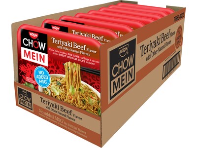 Nissin Chow Mein Noodles, Teriyaki Beef, 4 oz., 8/Carton (70662084731)