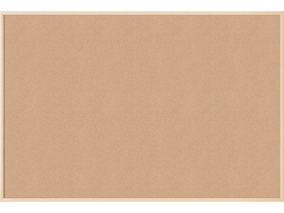 U Brands Cork Bulletin Board, Wood Style Frame, 6' x 4' (2872U00-01)