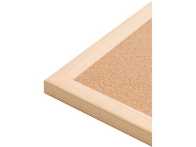 U Brands Cork Bulletin Board, Wood Style Frame, 6 x 4 (2872U00-01)