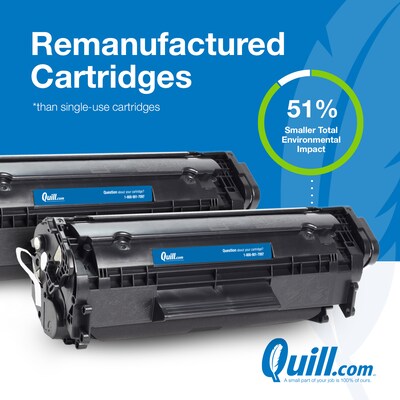 Quill Brand® Remanufactured Black Standard Yield MICR Toner Cartridge Replacement for HP 12A (Q2612A) (Lifetime Warranty)
